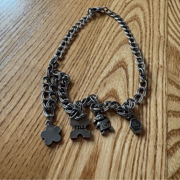 Vintage friendship necklace silver puzzle piece girl a friend till chain clasp - Picture 2 of 10